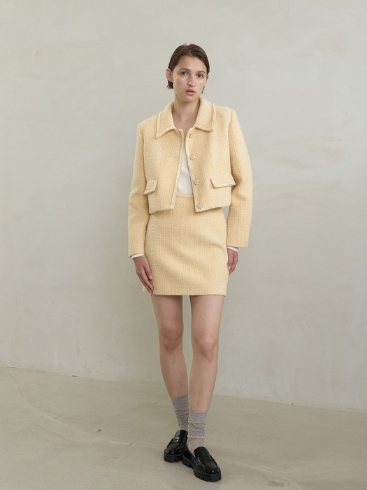 WOOL MELISSA TWEED SET-UP JACKET (JK-2903)