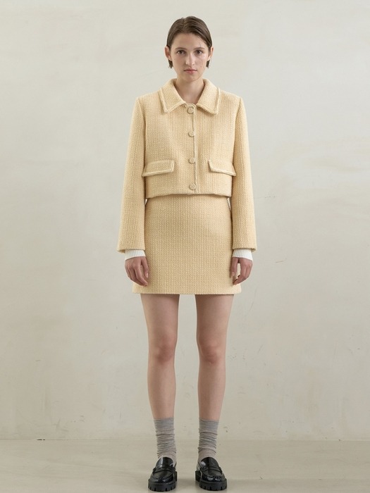 WOOL MELISSA TWEED SET-UP JACKET (JK-2903)