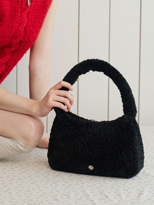 Ange Fur Tote Bag_Black