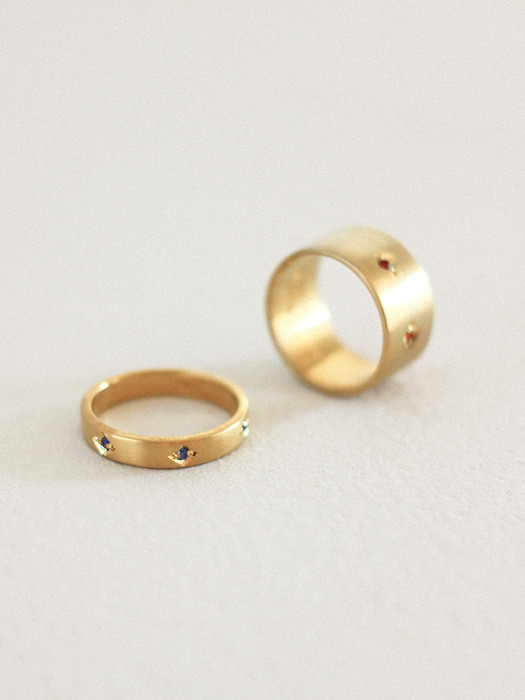 Square setting ring (bold) gold ver.
