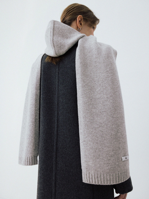 cashmere blend balaclava muffler knit acc (grey)