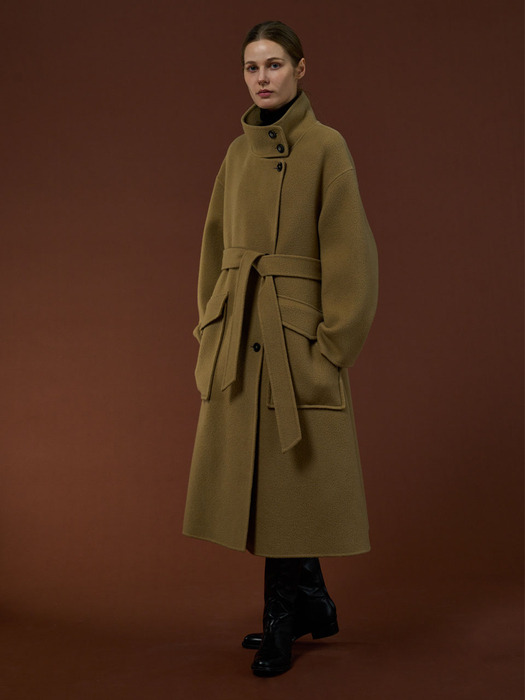 ILONA LONG COAT, OLIVE KHAKI