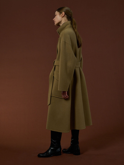 ILONA LONG COAT, OLIVE KHAKI