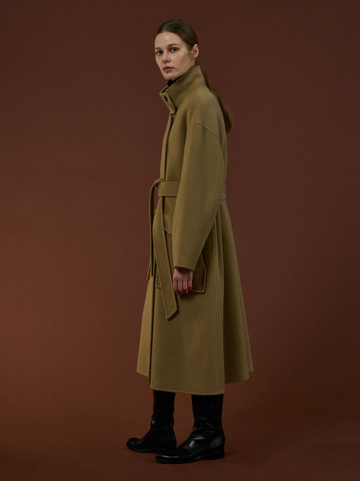 ILONA LONG COAT, OLIVE KHAKI