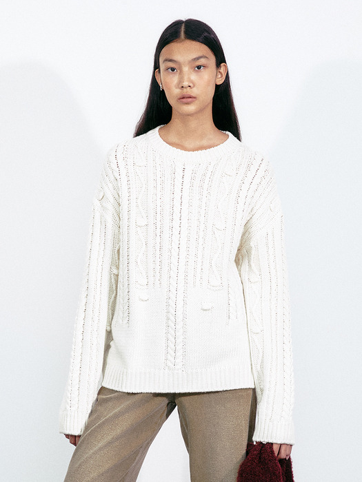 Calm Pong Pong Knit (Ivory)