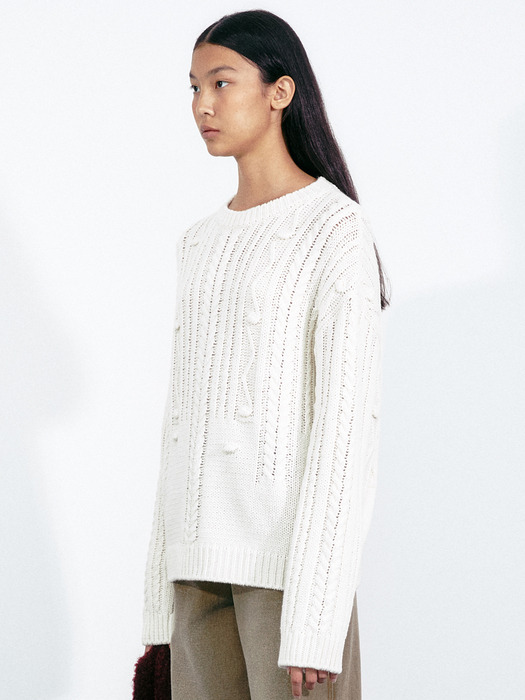 Calm Pong Pong Knit (Ivory)