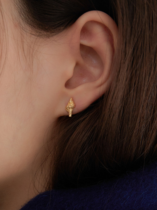 (SILVER 925) croissant earring (mini)_GOLD