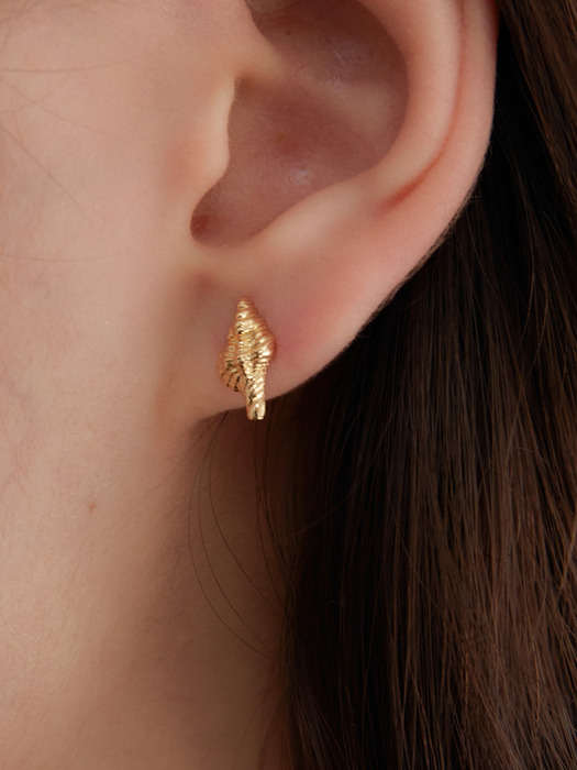 (SILVER 925) croissant earring (mini)_GOLD