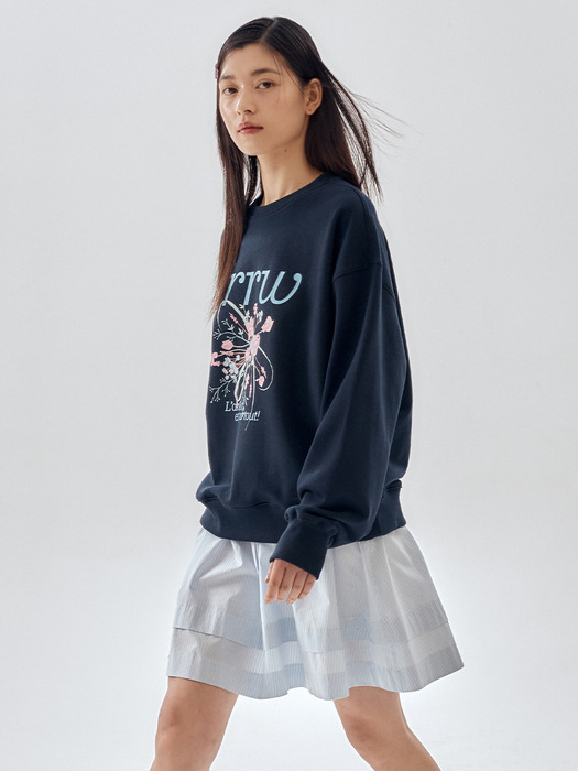 Cotton Flare Midi Skirt