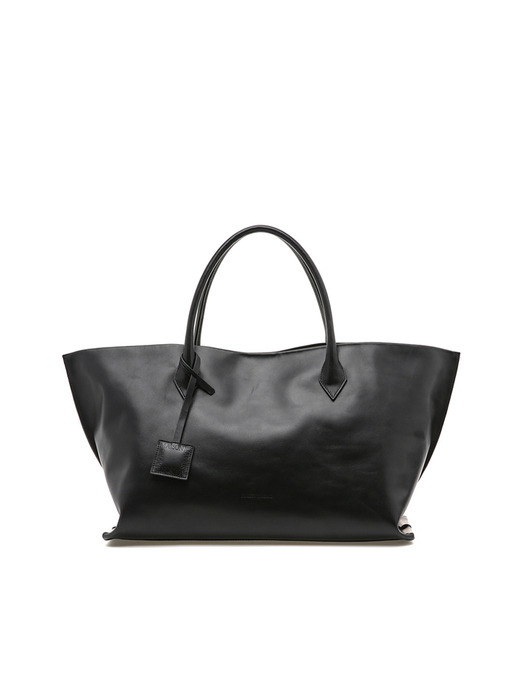 Cabas Leather Bag, Black