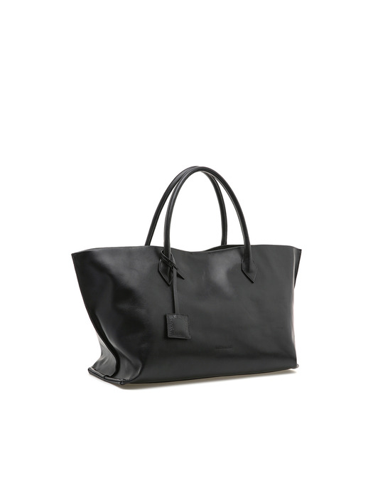 Cabas Leather Bag, Black