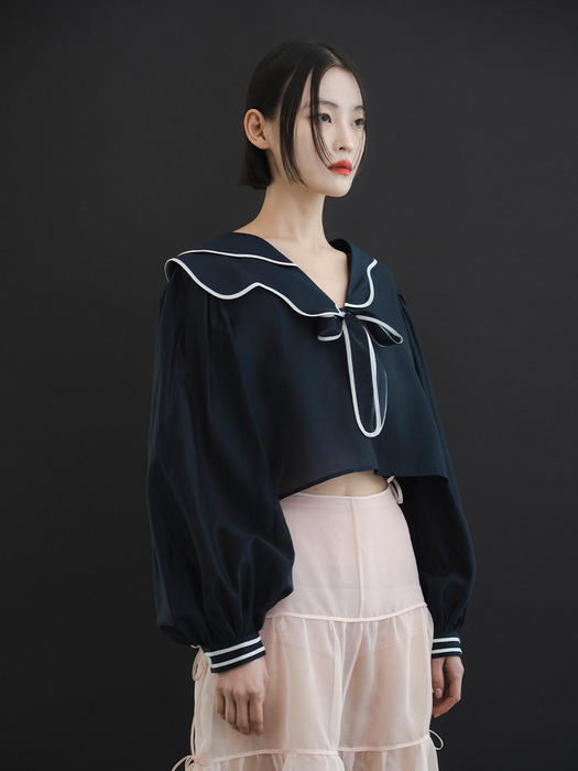 SADIE Blouse-Navy