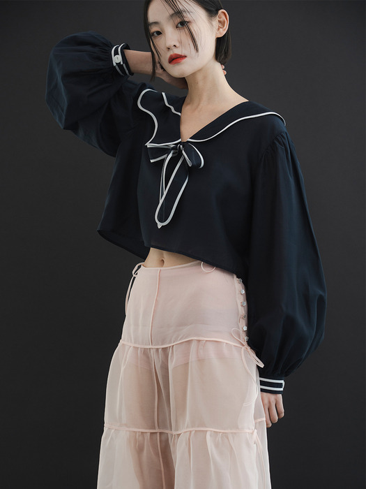 SADIE Blouse-Navy