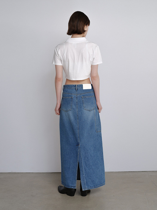 QDRY Denim Long Skirt