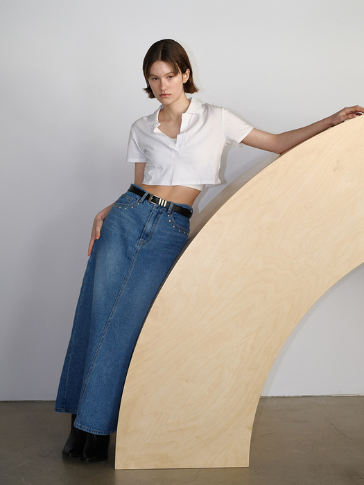 QDRY Denim Long Skirt