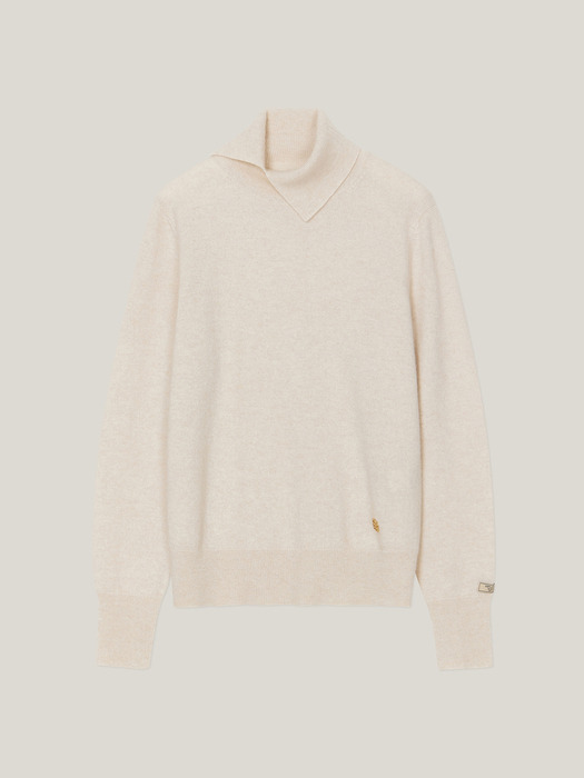 Cashmere 100% Lei Turtleneck Pullover (Chalk Ivory)