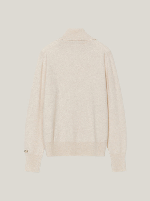 Cashmere 100% Lei Turtleneck Pullover (Chalk Ivory)