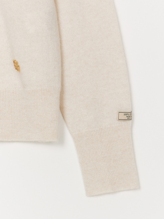 Cashmere 100% Lei Turtleneck Pullover (Chalk Ivory)