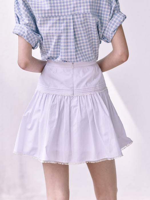 Shirring Lace Mini Skirt_2color