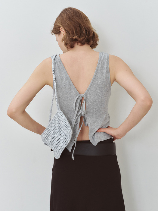 Tie Reversible Top_Melange Grey