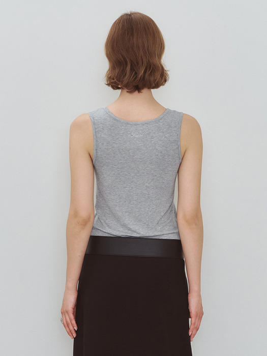 Tie Reversible Top_Melange Grey