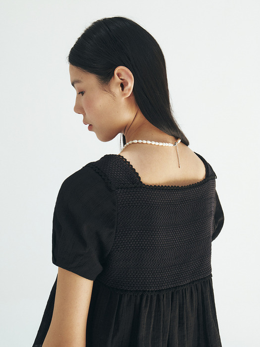 TFR LACE FLARE BUTTON BLOUSE_2COLORS