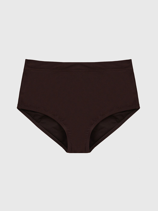 Modern Color Combination Swim Briefs_BROWN