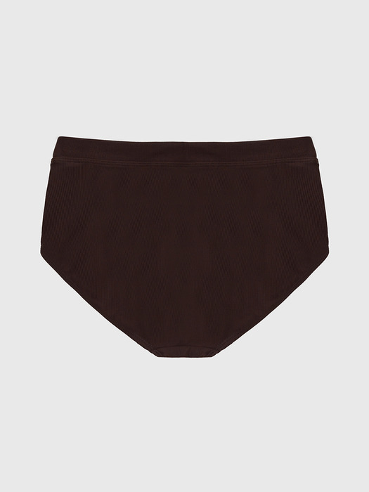 Modern Color Combination Swim Briefs_BROWN