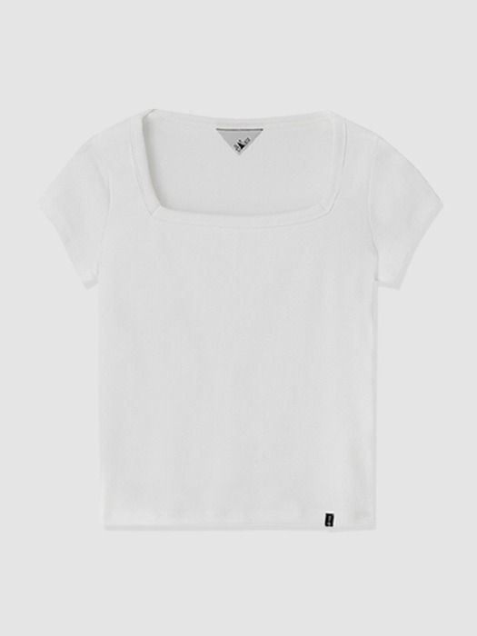 [단독][1+1] D. BASIC COTTON SQUARE-NECK T - 2 PACK