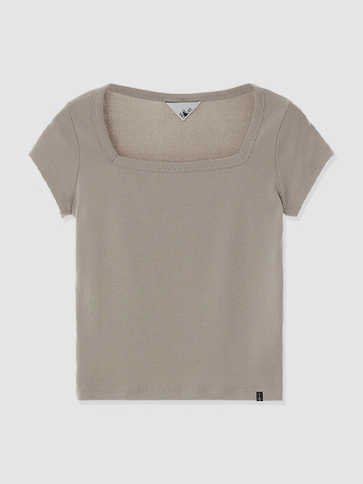 [단독][1+1] D. BASIC COTTON SQUARE-NECK T - 2 PACK