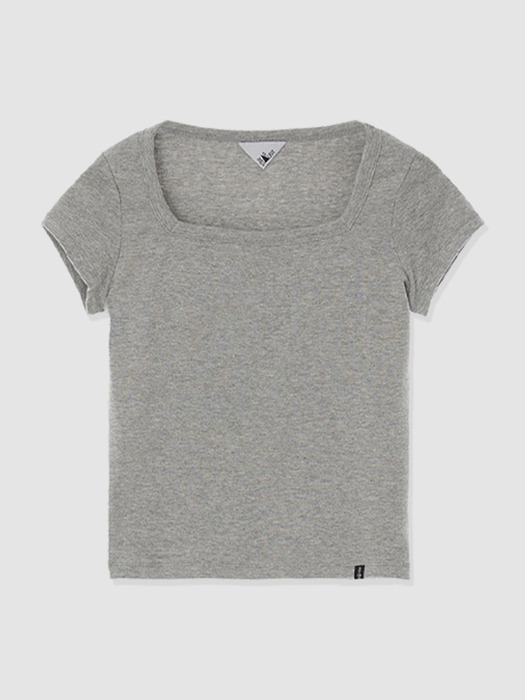 [단독][1+1] D. BASIC COTTON SQUARE-NECK T - 2 PACK