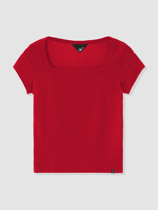 [단독][1+1] D. BASIC COTTON SQUARE-NECK T - 2 PACK