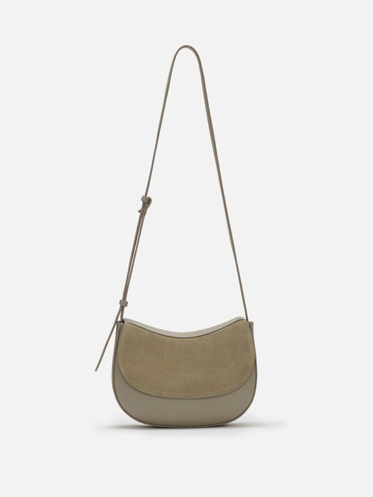 Mini Peanut bag Suede Taupe combi