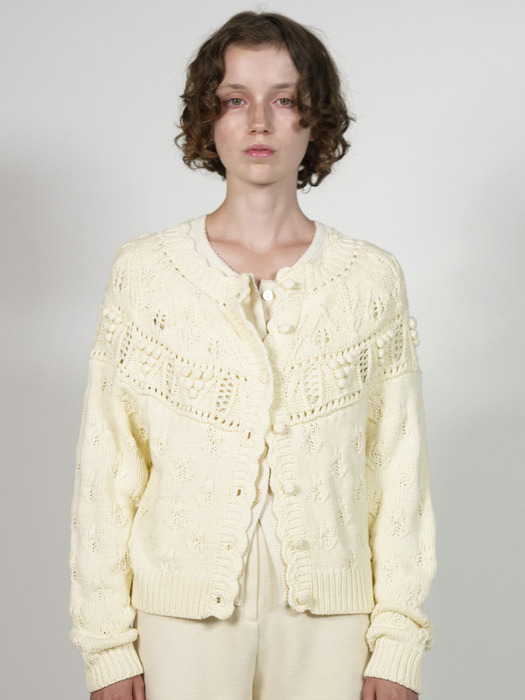 Via Bana knit cardigan (Ivory)