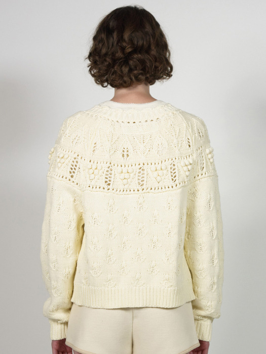 Via Bana knit cardigan (Ivory)