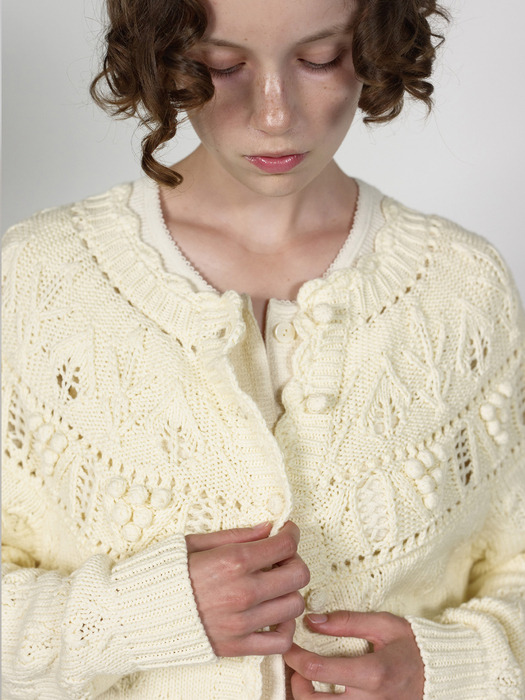 Via Bana knit cardigan (Ivory)