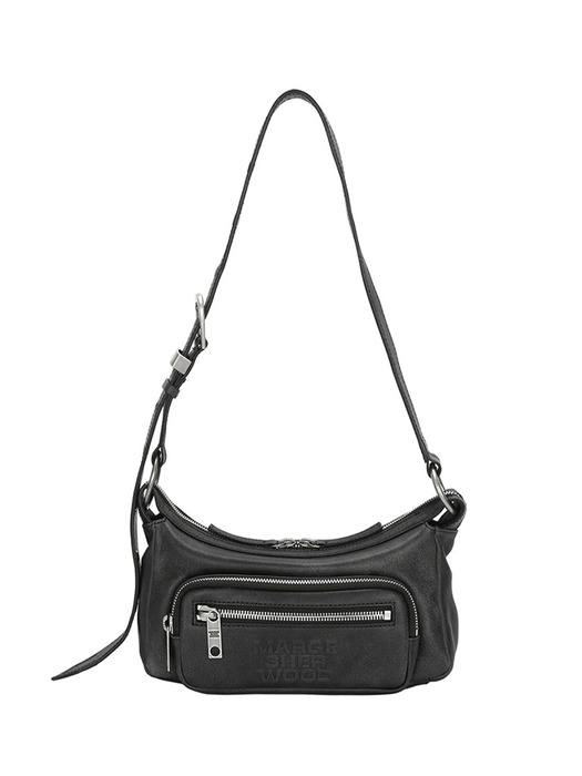 OUTPOCKET HOBO MINI_washed black two-tone brushed