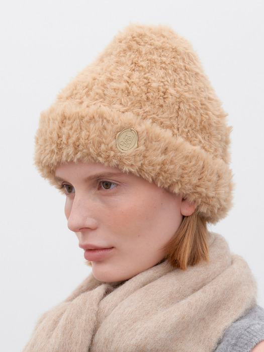 soft hairy beanie (C059_beige)