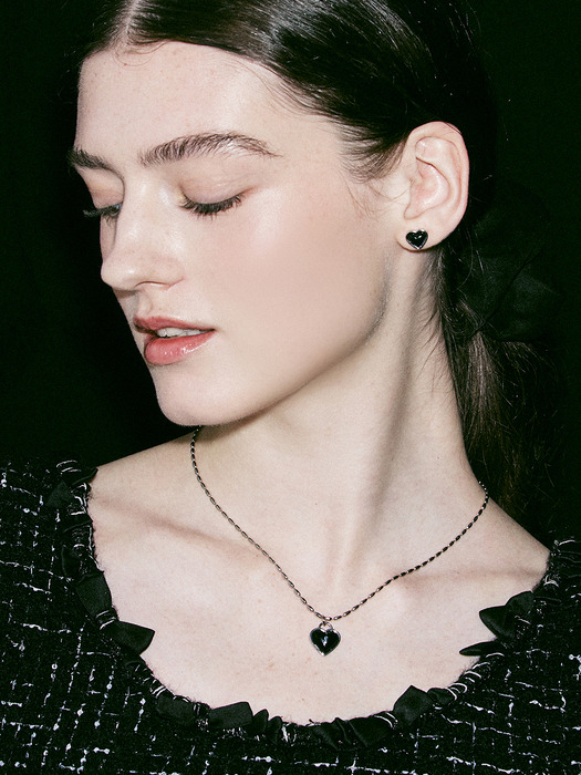 빈티지헐리우드]Keyhole Heart Necklace_VH249ONE001M