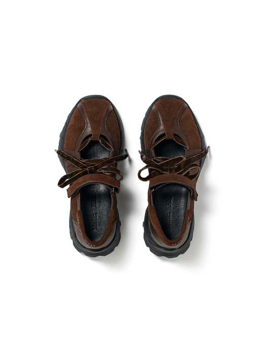 SUEDE BALLET SNEAKERS IN BROWN