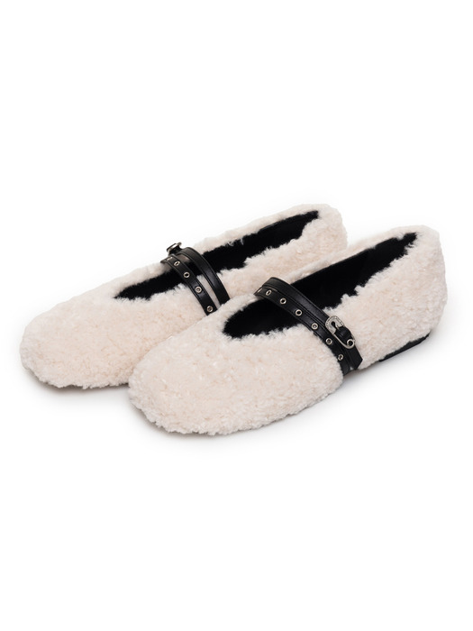 SHEARLING MARYJANE 10 [F76-IVORY]