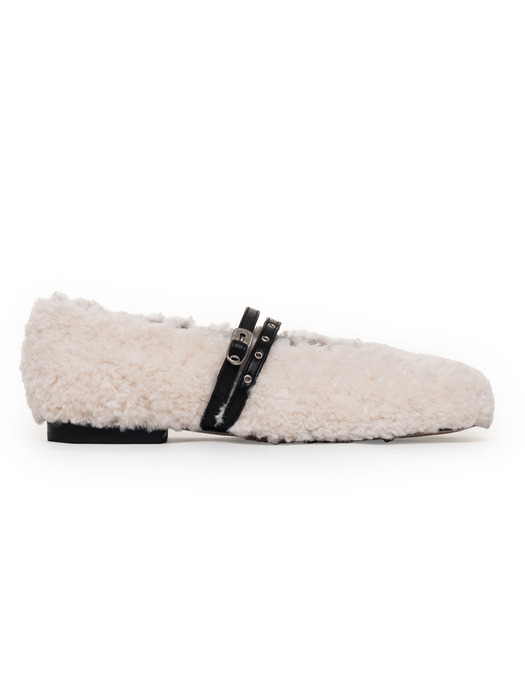 SHEARLING MARYJANE 10 [F76-IVORY]