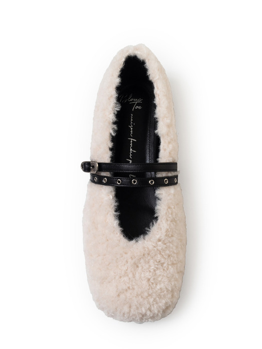 SHEARLING MARYJANE 10 [F76-IVORY]