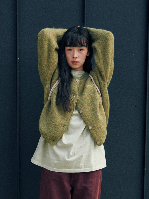 Ebbe Mild Wool Cardigan Khaki