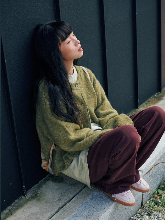 Ebbe Mild Wool Cardigan Khaki