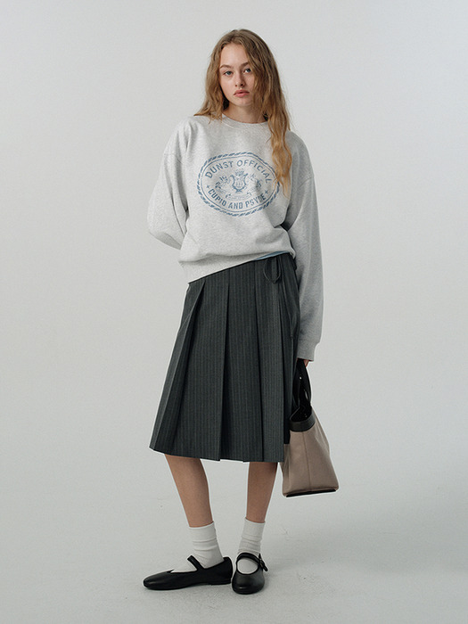 [단독]UNISEX CUPID CAMPUS SWEATSHIRT LIGHT MELANGE GREY_UDTS5A102G1