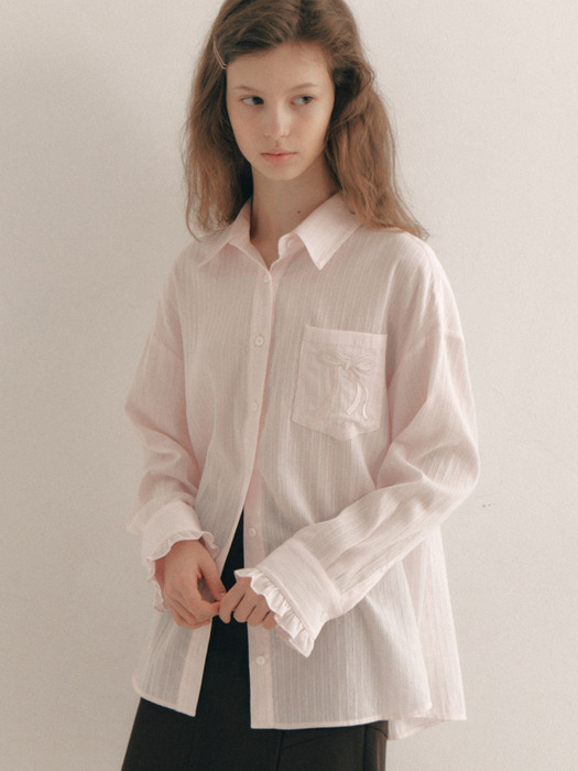Honey Ribbon Shirt(2color)