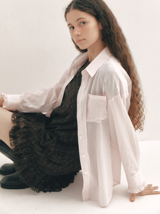Honey Ribbon Shirt(2color)