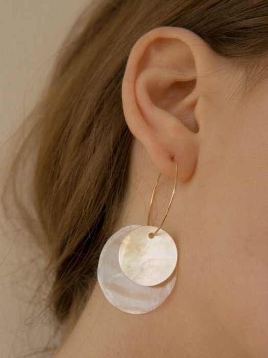 25mm Ring Pearl Earring