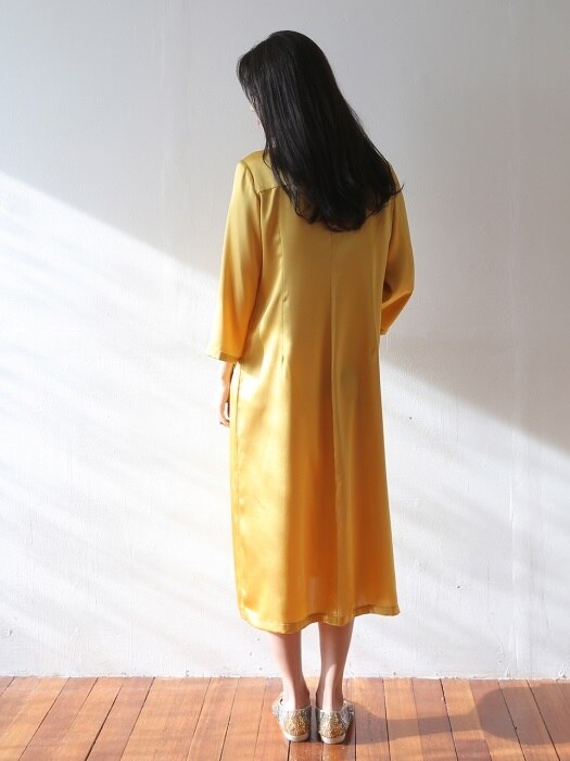 long shirtdress, yellow